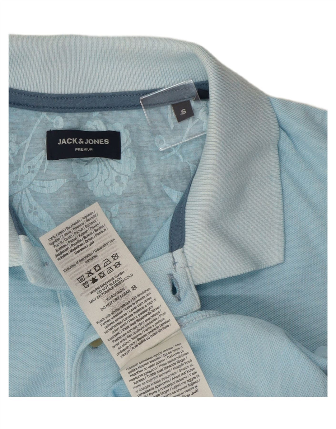 JACK & JONES Mens Polo Shirt Small Blue Cotton Vintage Jack & Jones and Second-Hand Jack & Jones from Messina Hembry 