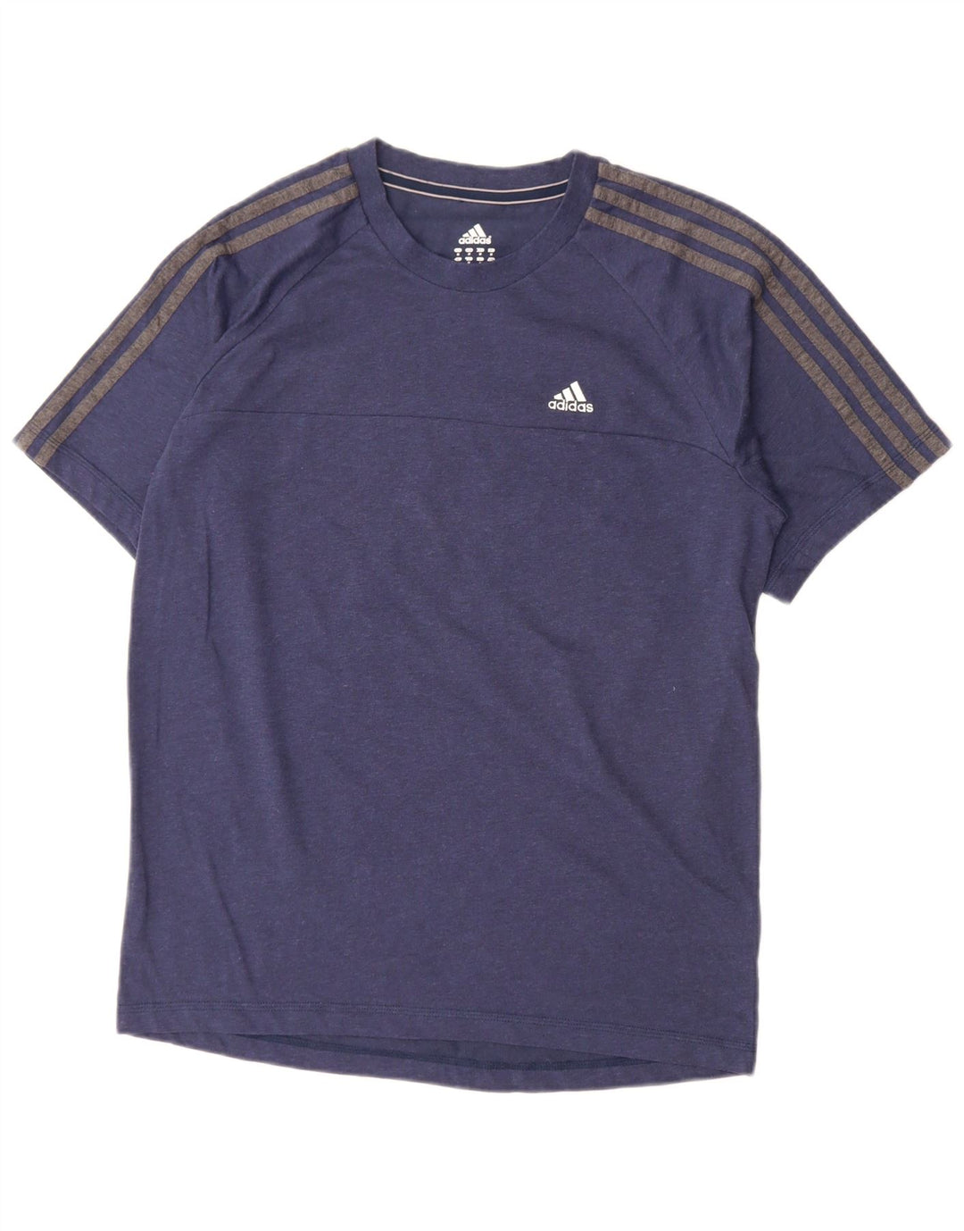 Adidas Herre Climalite T-Shirt Top Medium Marineblå Bomuld