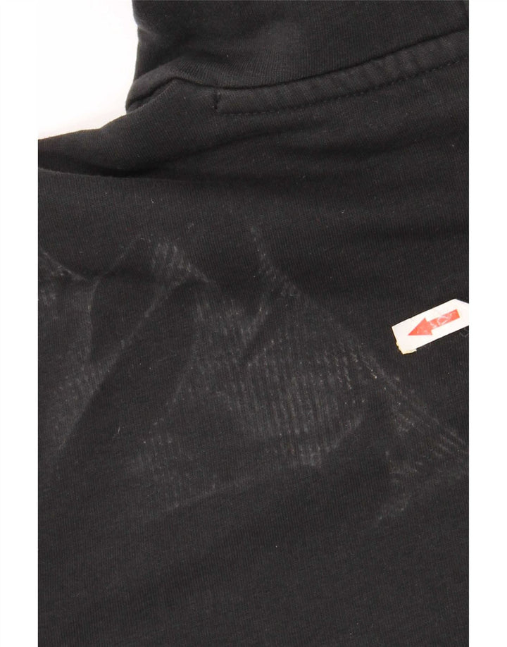 Champion Mens Graphic Hoodie Jumper Medium Black Cotton