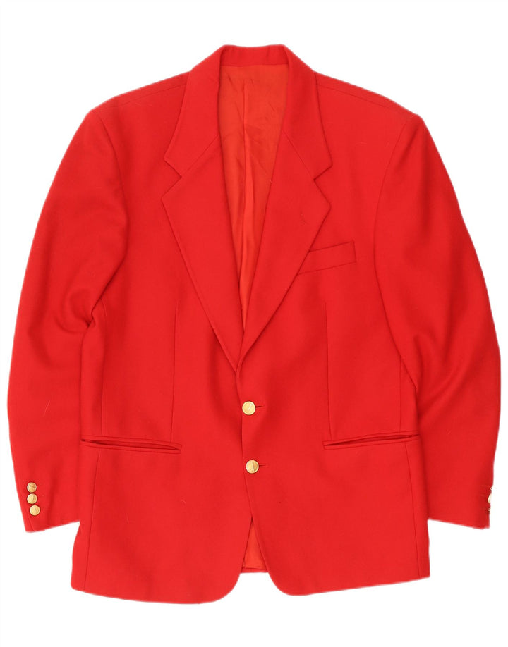 Jaqueta blazer masculina Pit Stop com 2 botões IT 48 lã vermelha média