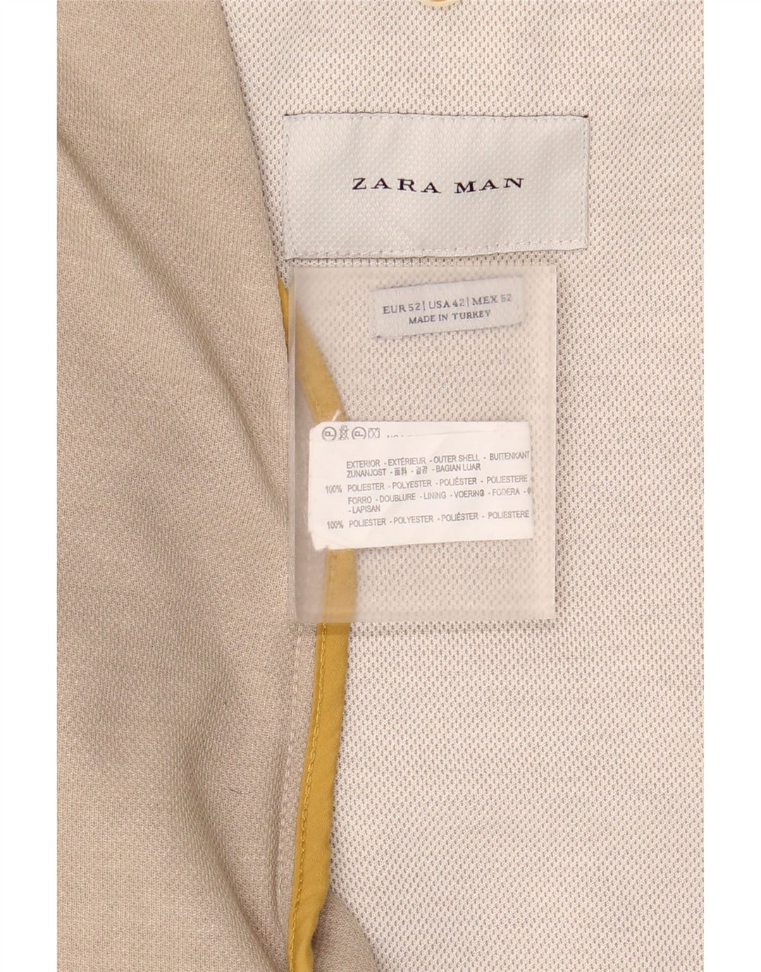 ZARA Giacca Blazer a 2 Bottoni da Uomo EU 52 Large Grigio Poliestere