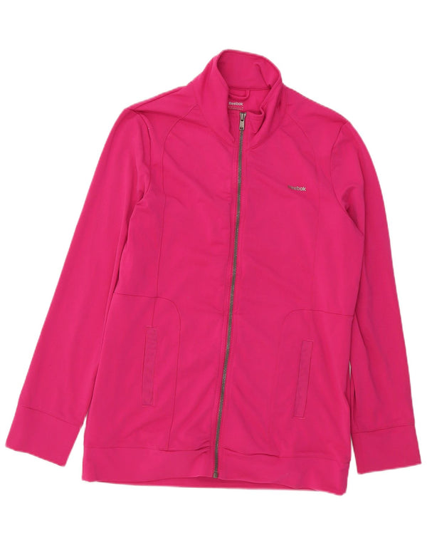 Giacca da tuta da donna Reebok UK 16/18 Large Rosa Poliestere