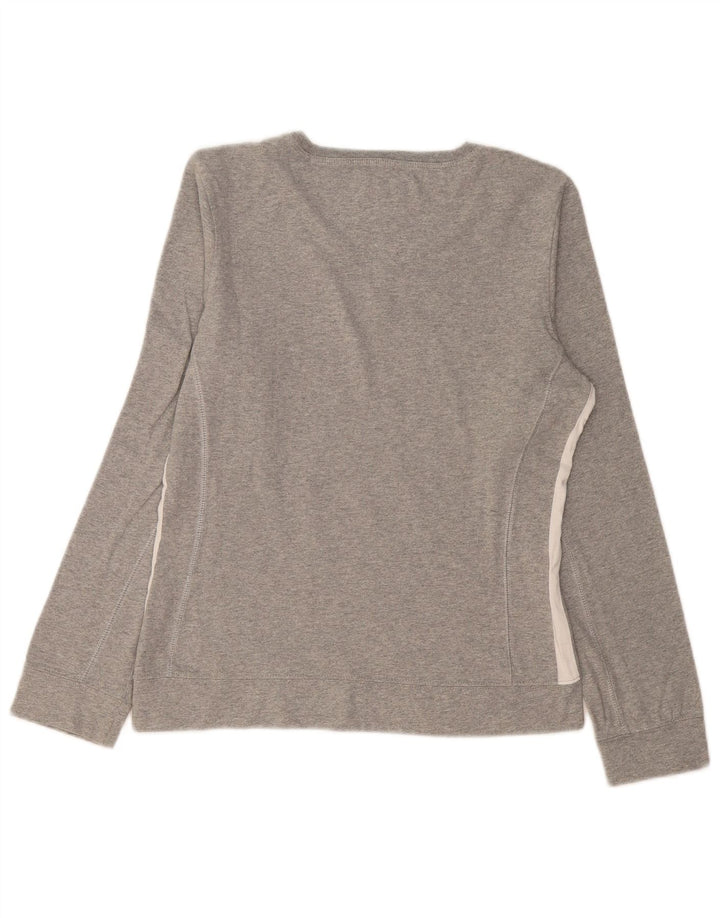 Champion Womens Heritage Classics Graphic Top Long Sleeve UK 14 Large Grey