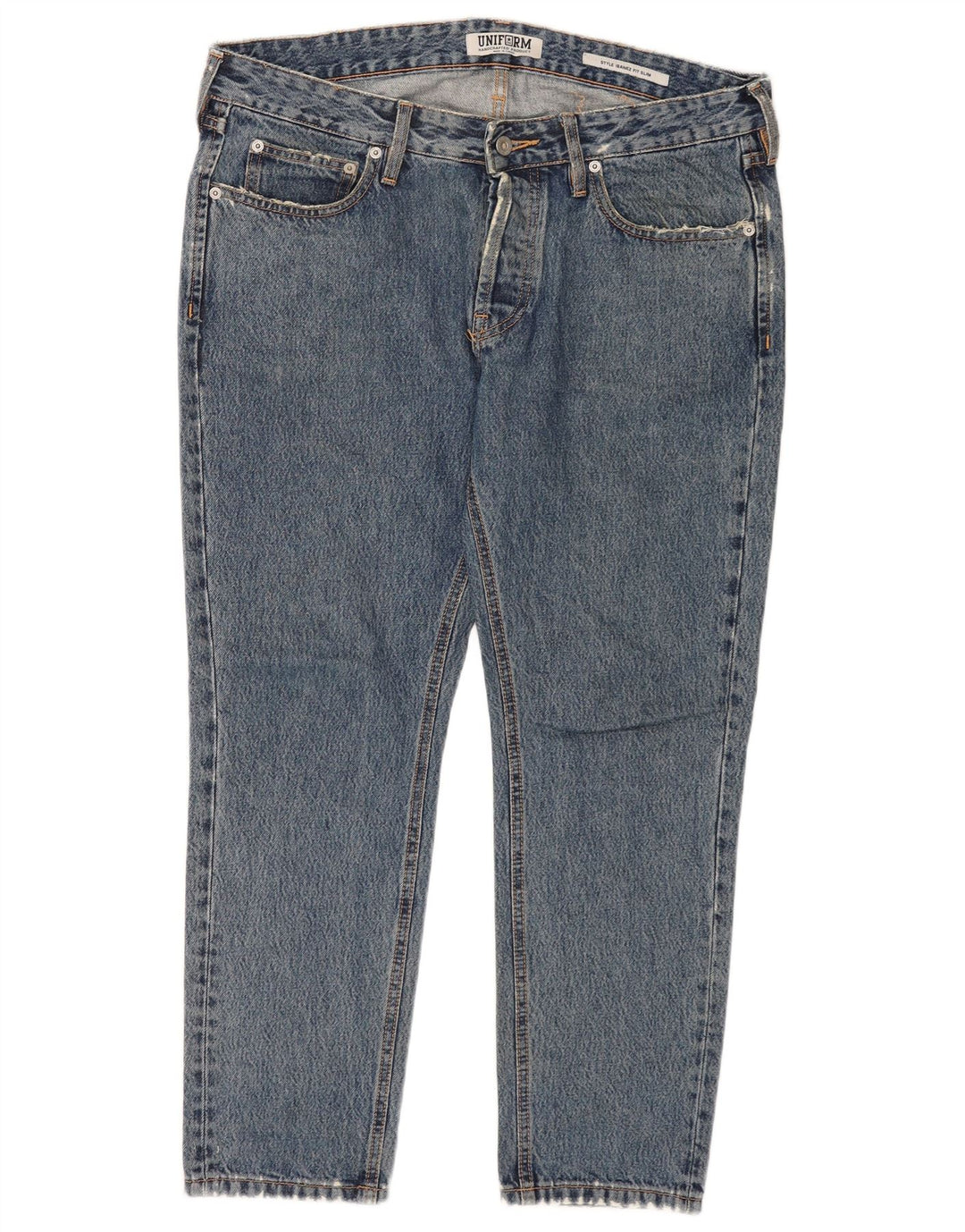Uniform Womens Slim Jeans W33 L27 Blue Cotton