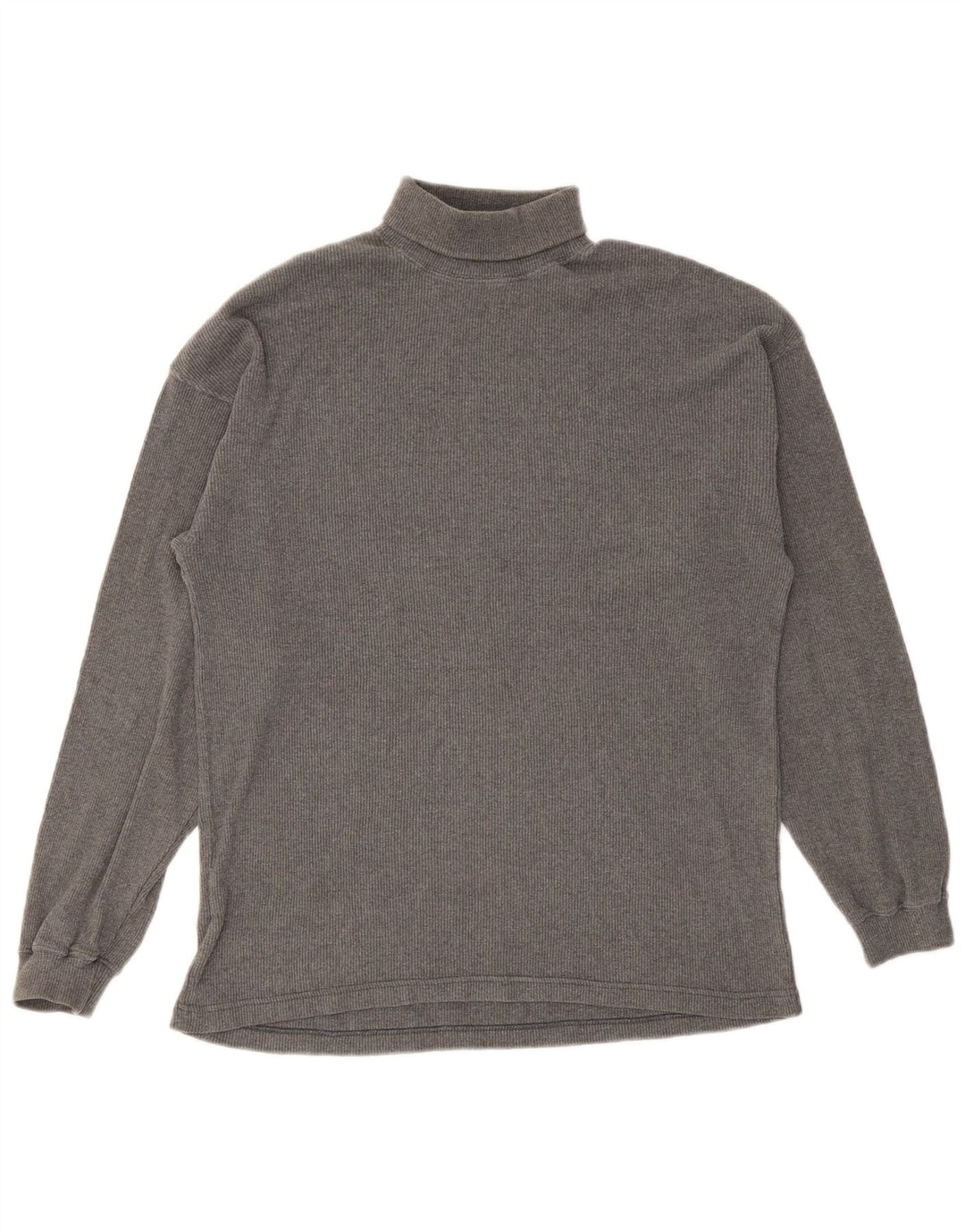Marks & Spencer Top da uomo con collo alto a maniche lunghe in cotone grigio piccolo