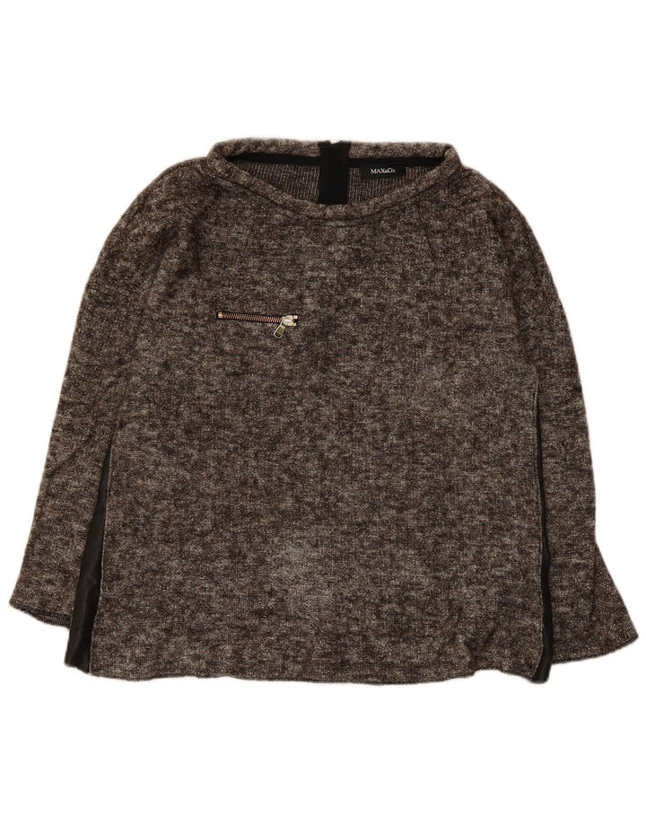 Max & Co. Womens Top Long Sleeve UK 12 Medium Brown Flecked