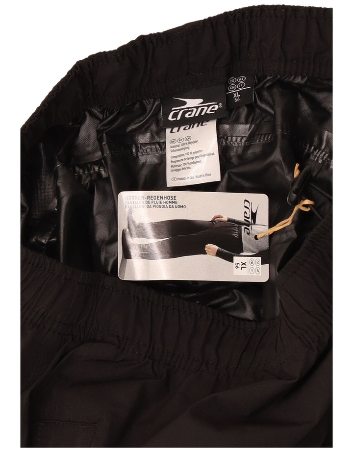 Crane Mens Waterproof Trousers XL  Black Polyester