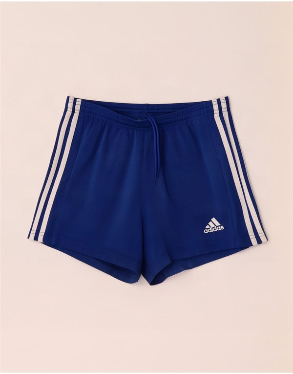 Adidas Damen Aeroready Sport Shorts UK 8/10 Small Blau Polyester