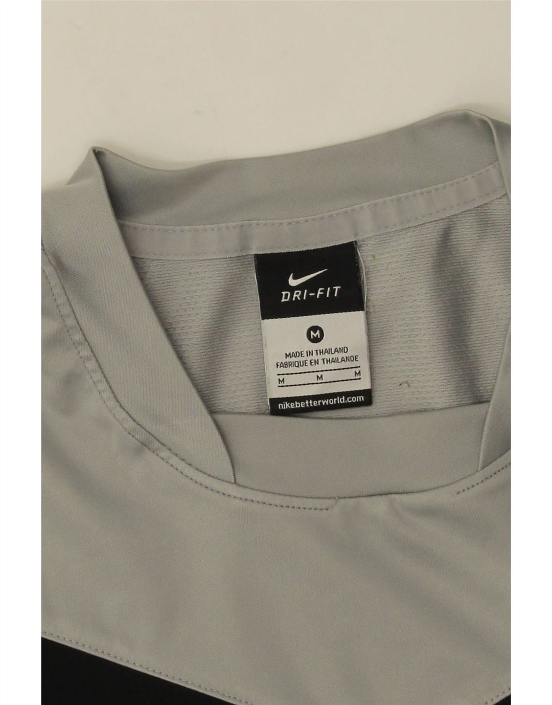 Мужская футболка Nike Dri Fit, средний серый цвет, полиэстер с цветными блоками