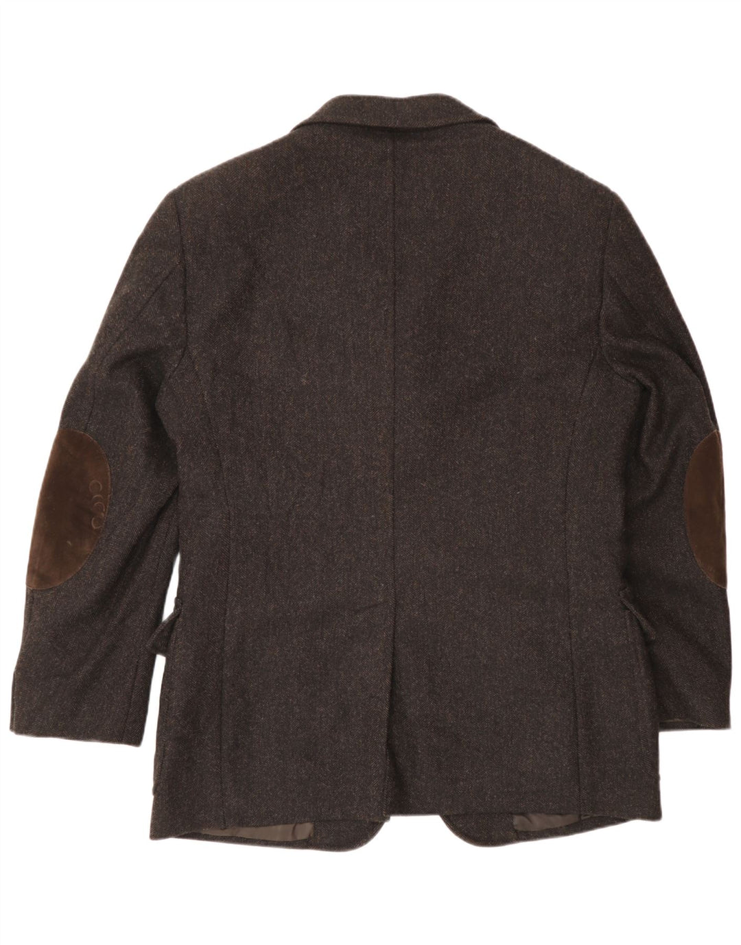 Fay Giacca Blazer da Uomo a 3 Bottoni IT 50 Large in Lana Spinata di Pesce Marrone