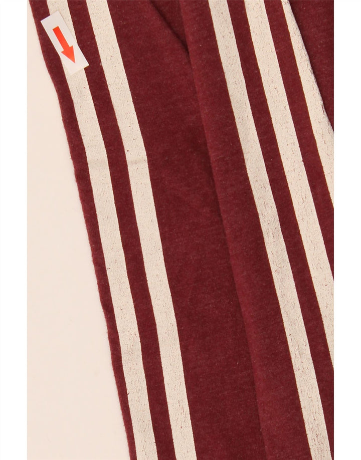 Adidas Mens Top Long Sleeve Medium Burgundy Cotton
