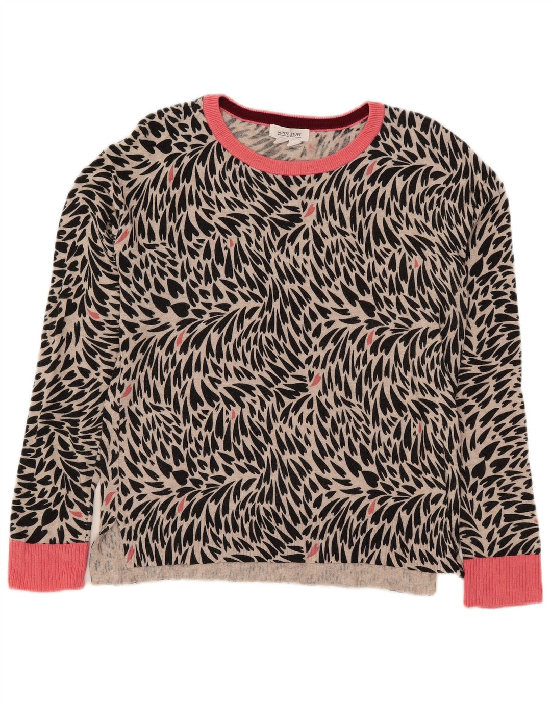 Maglione maglione con scollo a barca da donna di White Stuff UK 10 piccolo nero