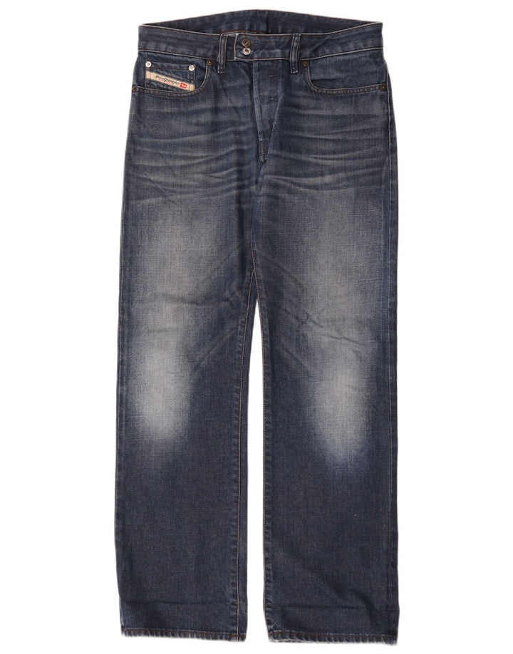 Diesel Mens Straight Jeans W31 L32 Blue Cotton