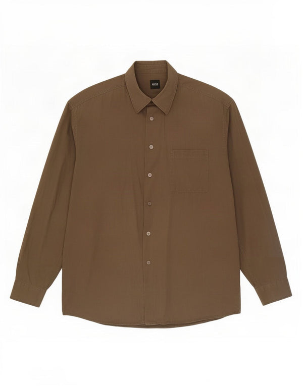 Camisa Hugo Boss Hombre XL Algodón Caqui