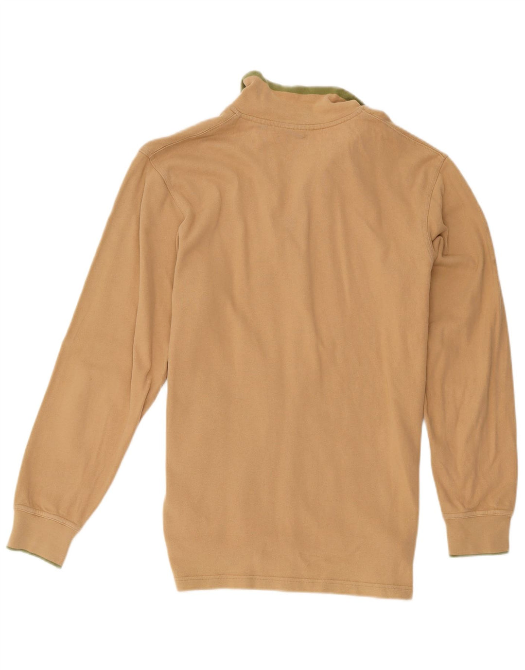 Timberland Mens Zip Neck Sweatshirt Jumper Small Beige Cotton