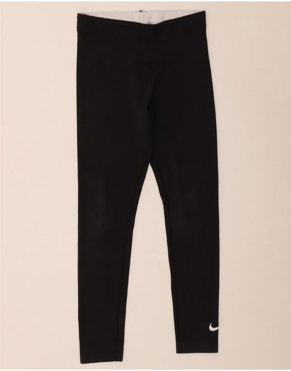 Nike Girls Leggings 13-14 Years XL Black Cotton