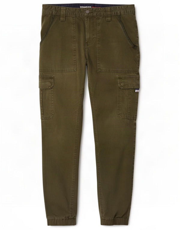 Tommy Hilfiger Mens Scanton Slim Cargo Παντελόνι W33 L32 Πράσινο Βαμβακερό