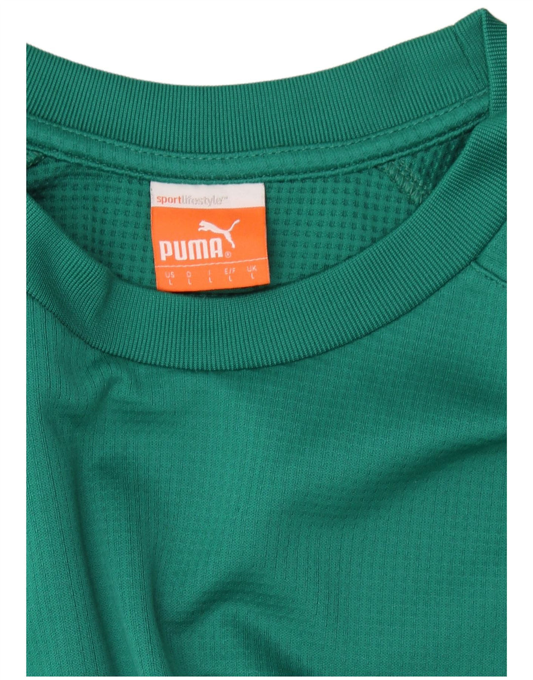 PUMA Felpa da uomo Maglione Large Verde Colourblock Poliestere