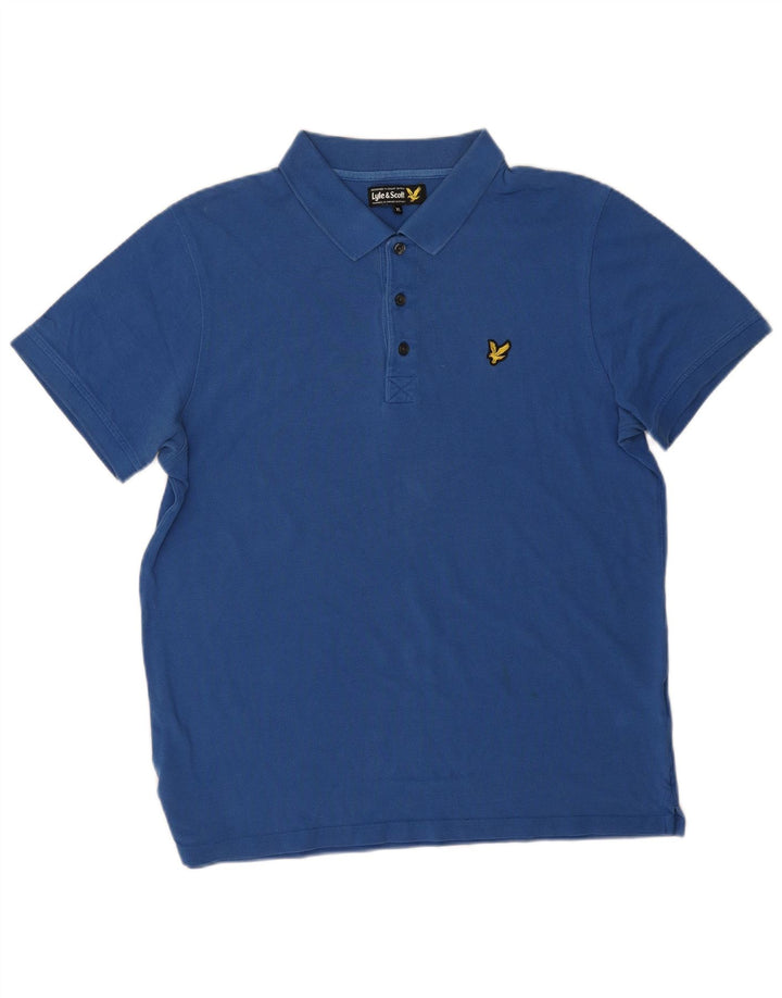 Lyle & Scott Mens Polo Shirt XL Blue Cotton