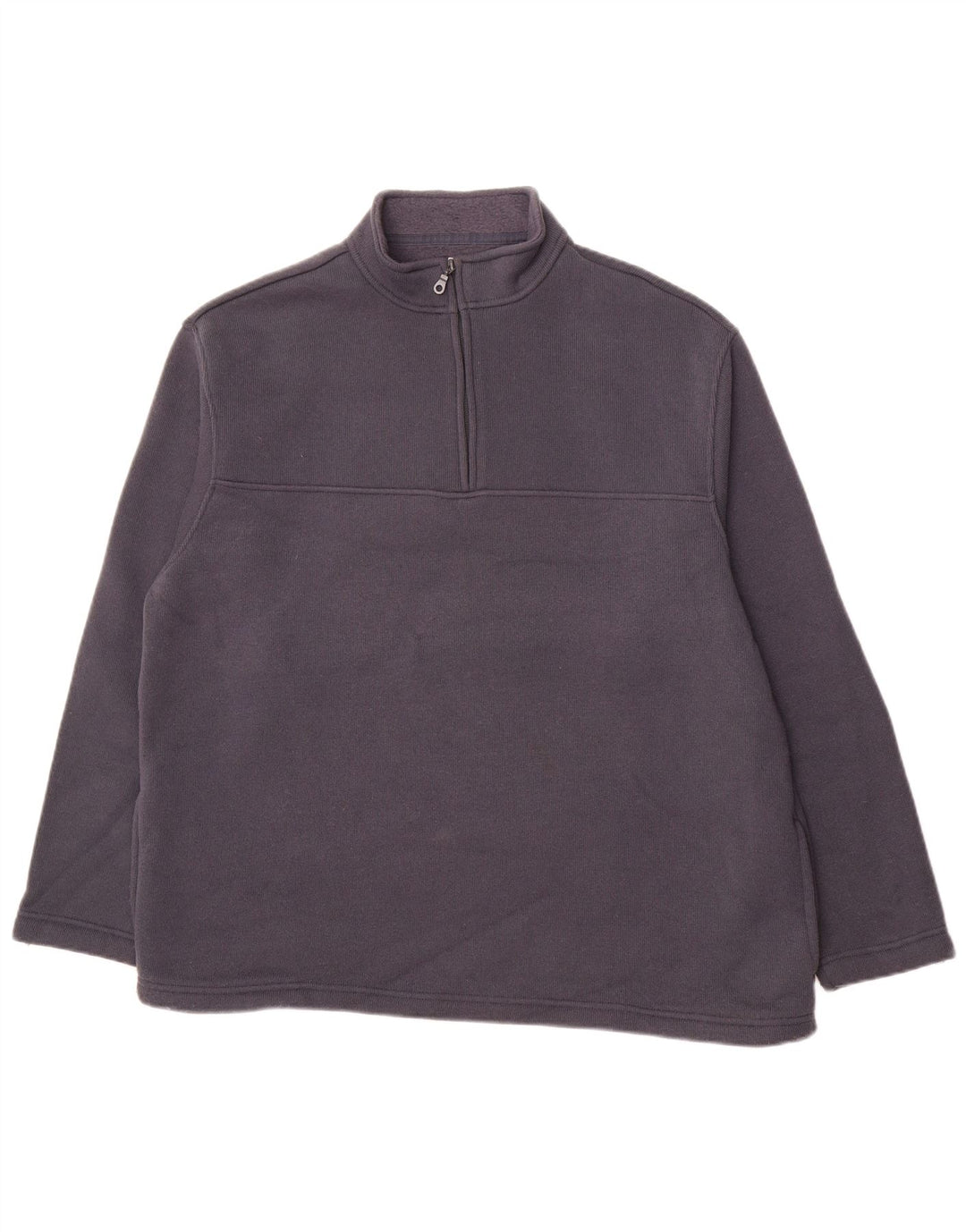 MARKS & SPENCER Mens Blue Harbour Zip Neck Sweatshirt Jumper XL Navy Blue