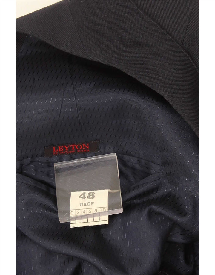 Винтажный мужской двубортный пиджак IT 48 Medium Navy Blue