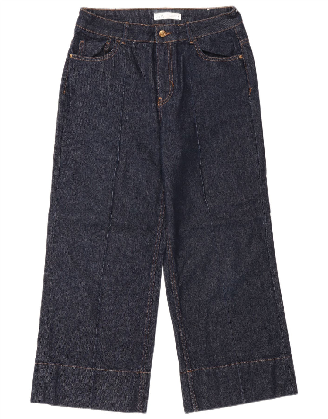Zara Womens Loose Jeans EU 40 Medium W30 L27 Navy Blue Cotton