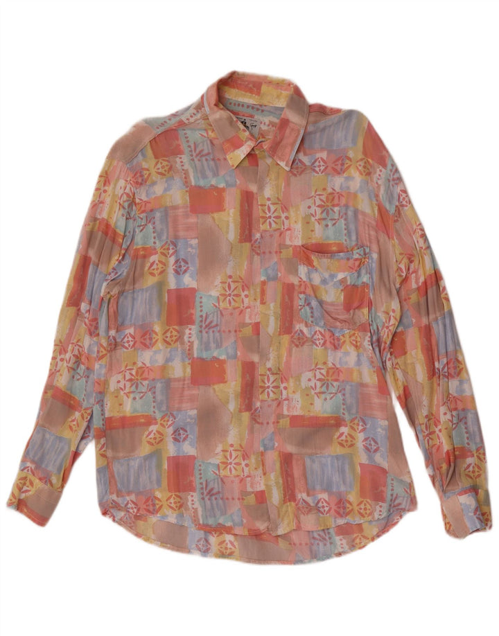 Camisa masculina Azzurra XL patchwork multicolorido