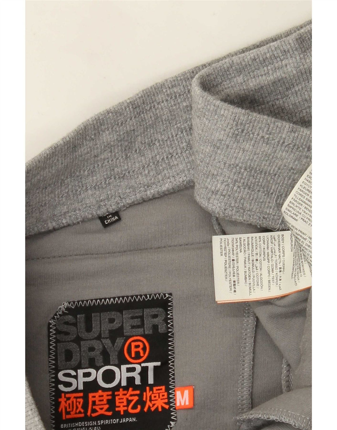 Superdry Pantalon de Survêtement Graphique Joggers Homme Gris Moyen Colourblock