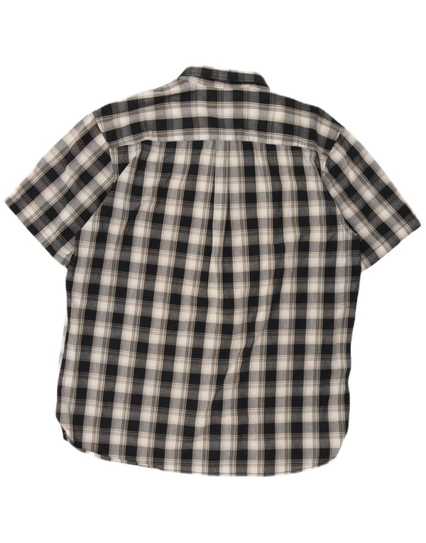 Quiksilver Chemise à manches courtes pour homme Coupe régulière XL Gris à carreaux en coton