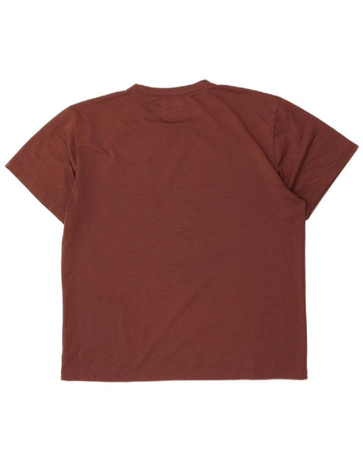 DICKIES Mens T-Shirt Top XL Brown Polyester