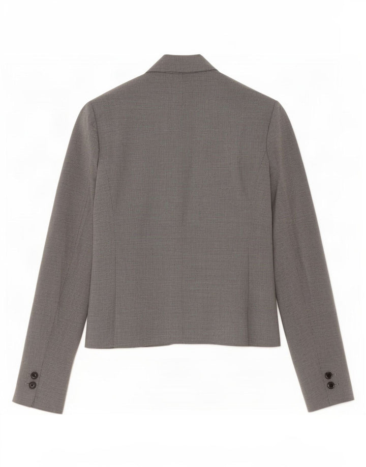 Jaqueta blazer feminina Zara com 1 botão UE 38 pequeno cinza houndstooth poliéster