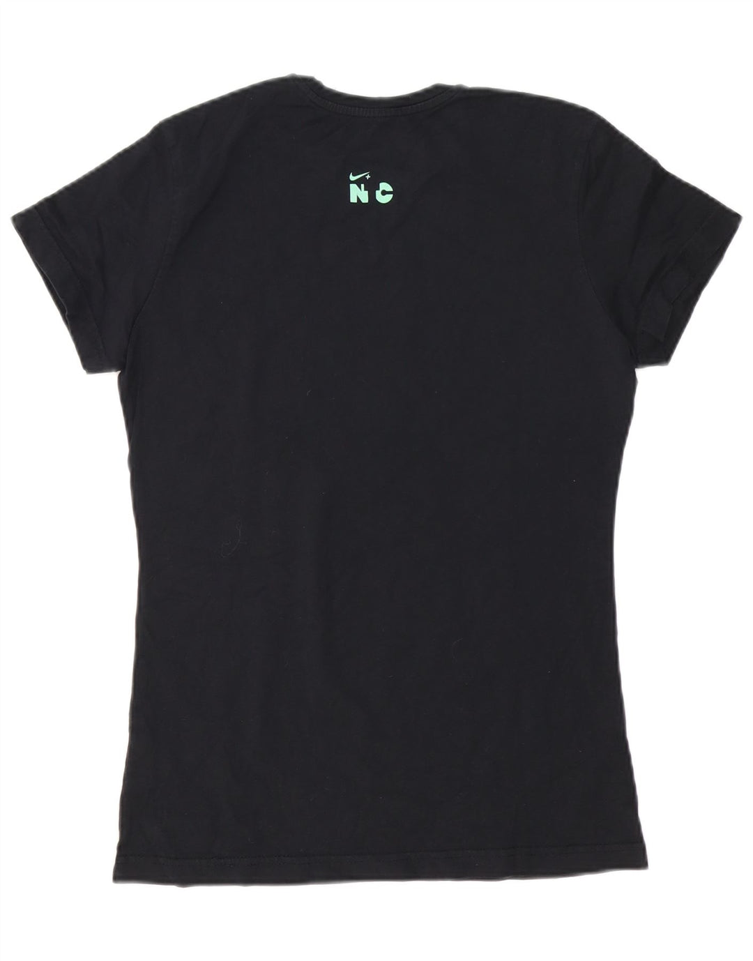 Nike Womens T-Shirt Top UK 12 Medium Black Cotton