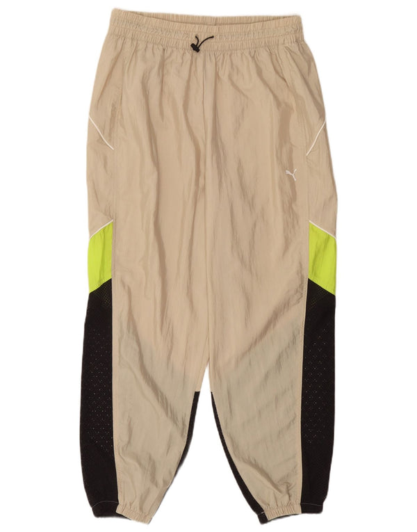 Puma træningsdragt til kvinder Joggers UK 14 Large Beige Colourblock