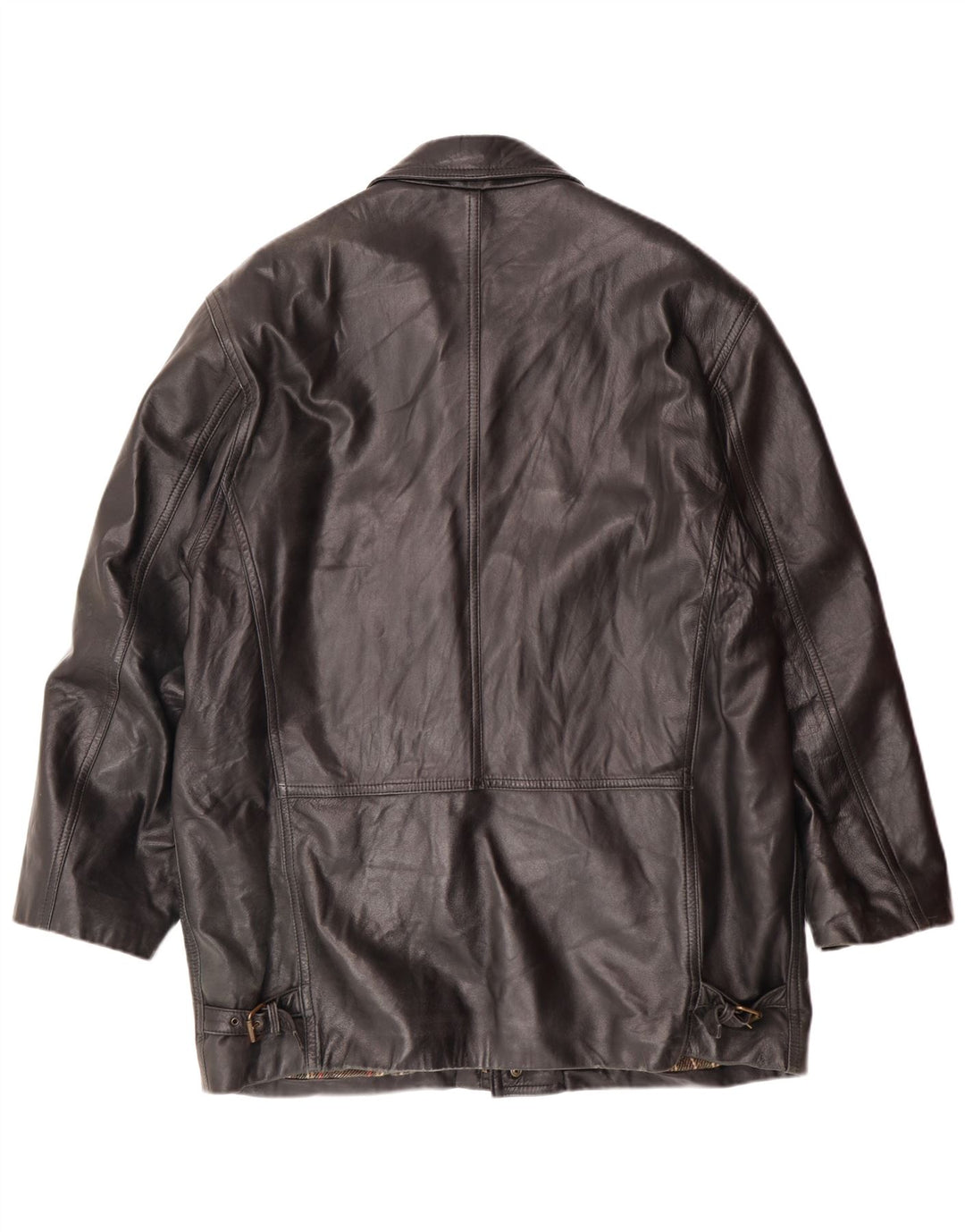 Giacca in pelle da uomo VINTAGE IT 54 2XL Pelle nera