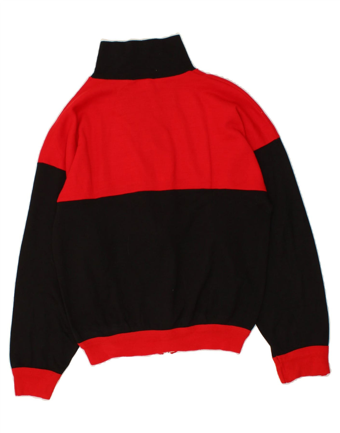 VINTAGE Mens Tracksuit Top Jacket Medium Red Colourblock