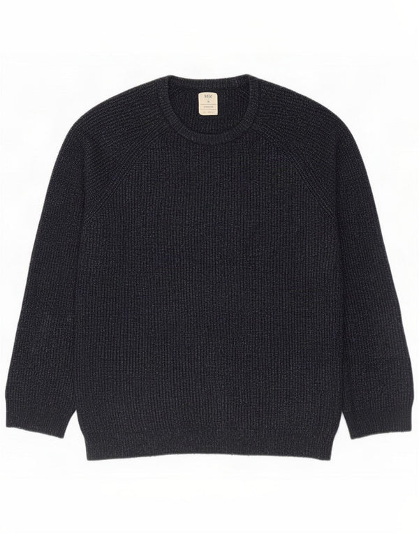 Marks & Spencer Maglione girocollo da uomo XL Acrilico screziato blu navy