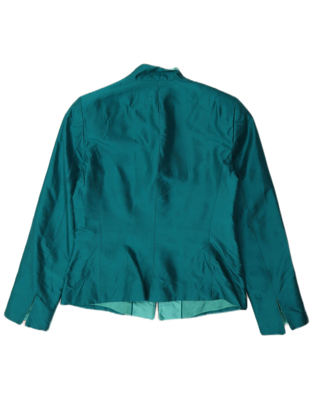 Luisa Spagnoli Womens Full Zip Blazer Jacket IT 44 Medium Green Silk