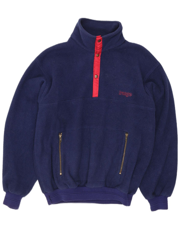Maglione in pile da uomo con collo a bottoni Malden, grande blu