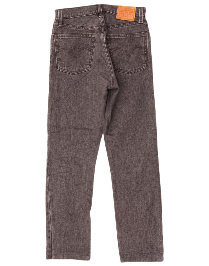 Levi's Womens 501 Straight Jeans W24 L28 Grey Cotton