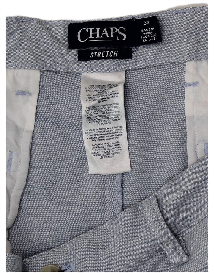 Chaps Mens Chino Shorts W38 XL Blue Cotton
