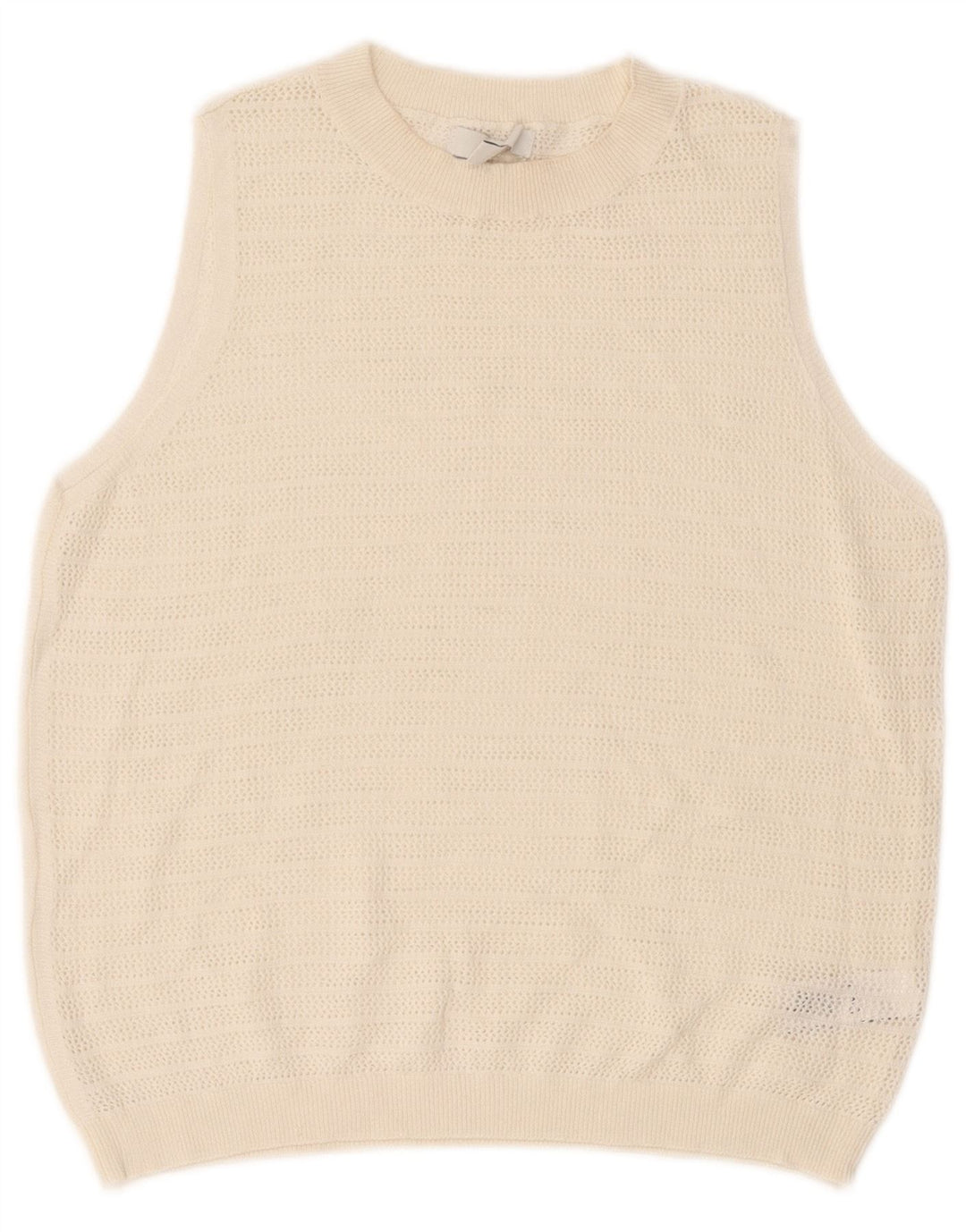 Marks & Spencer Damevest Tank Top UK 12 Medium Off White Polyester