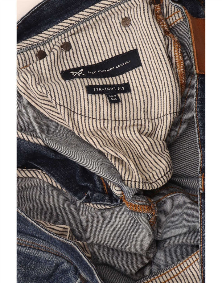 Crew Clothing Mens Straight Jeans W34 L34 Blue