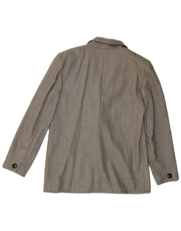 Luisa Spagnoli Womens 2 Button Blazer Jacket IT 44 Medium Grey Wool