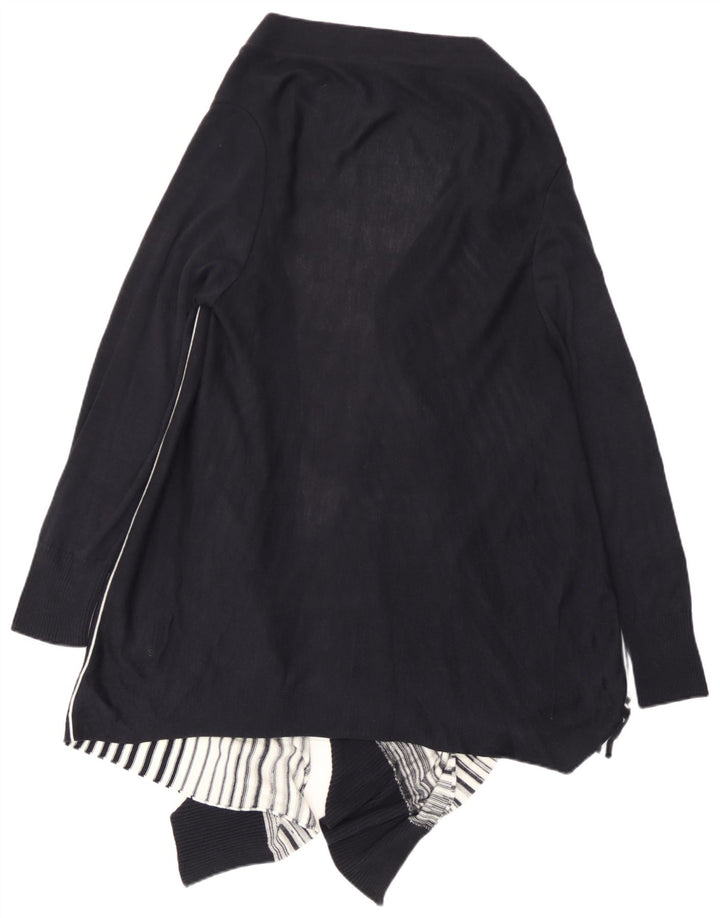 Marks & Spencer Womens Asymmetric Cardigan Sweater UK 14 Large Black