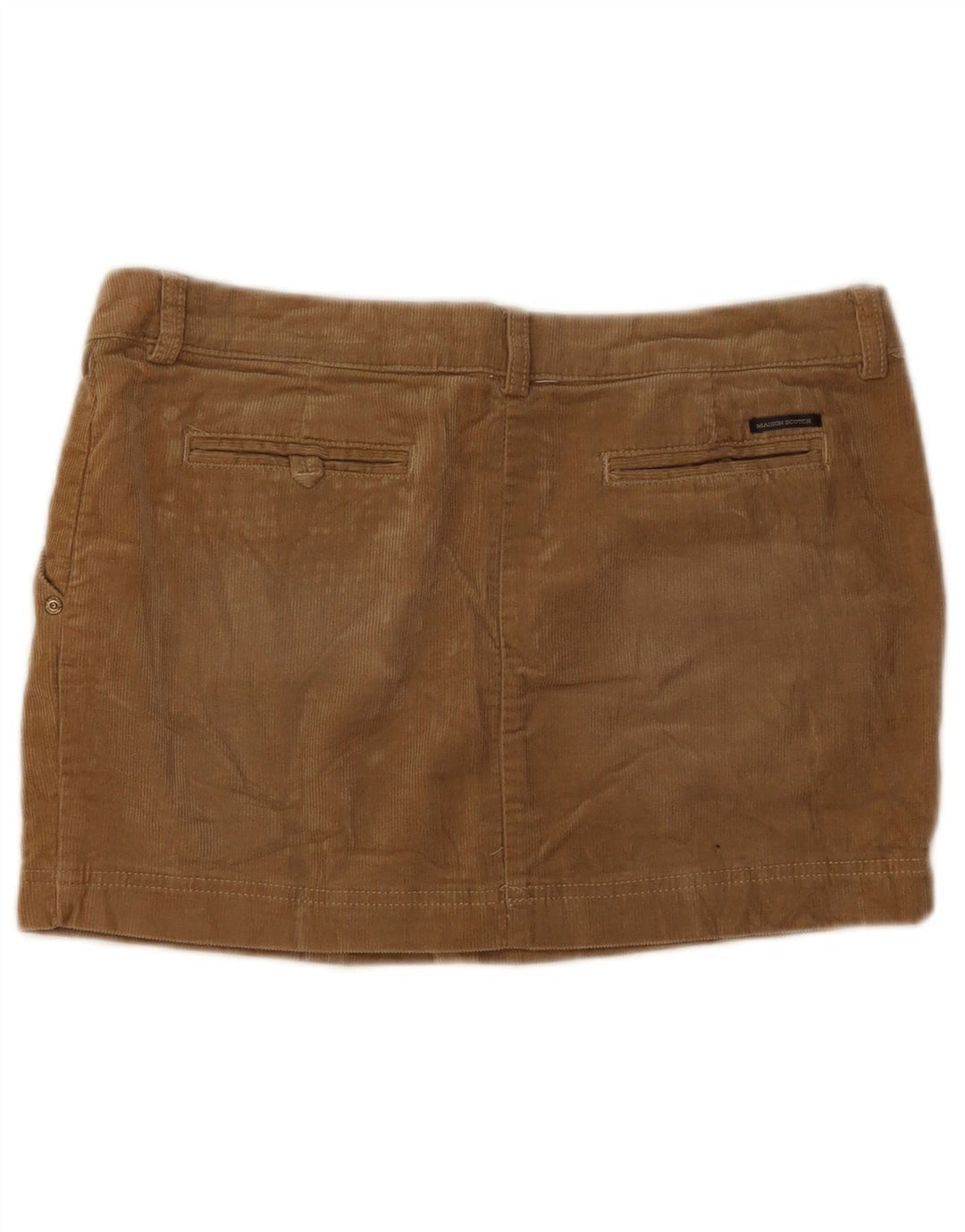 Maison Scotch Womens Corduroy Mini Skirt W34 Large Brown