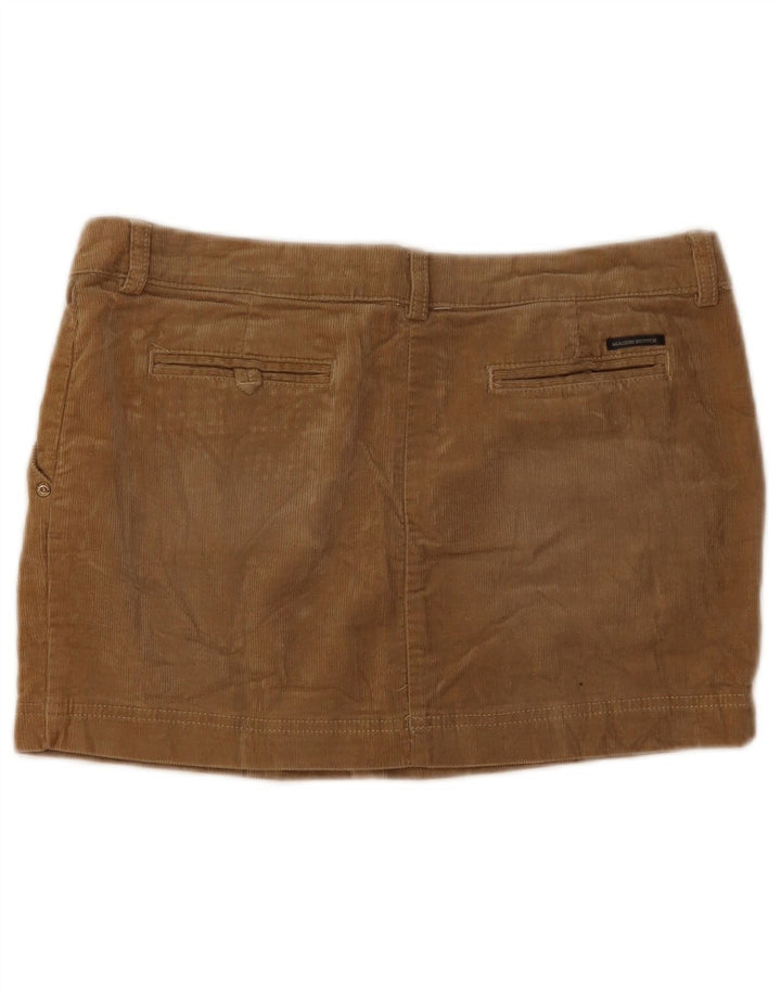 Maison Scotch Womens Corduroy Mini Skirt W34 Large Brown