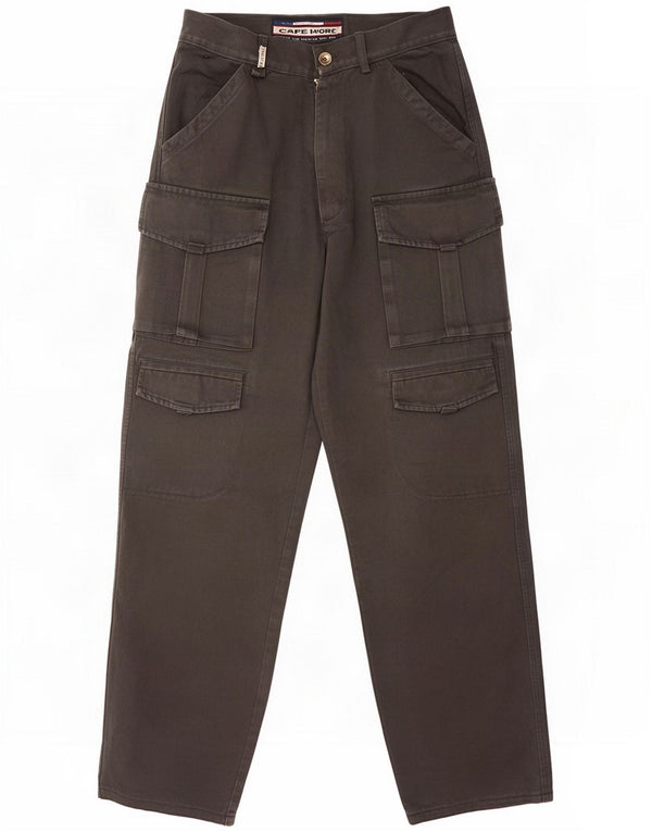 Cape Horn Womens Straight Cargo Trousers size 46 Medium W28 L29 Grey Cotton
