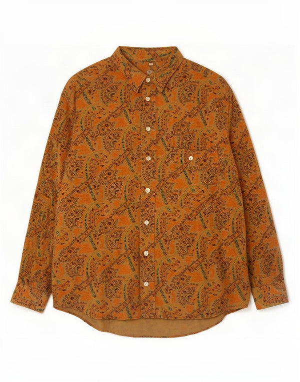 Vintage herreskjorte XL brun Paisley