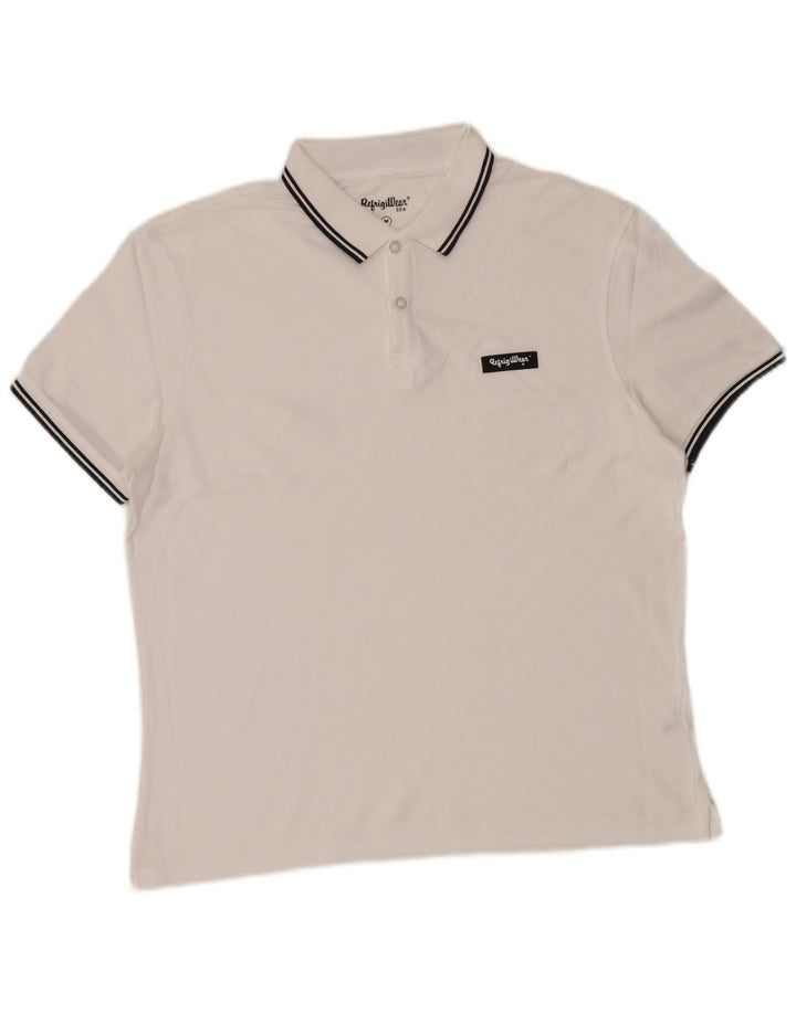 Refrigiwear Herren-Poloshirt aus mittelweißer Baumwolle