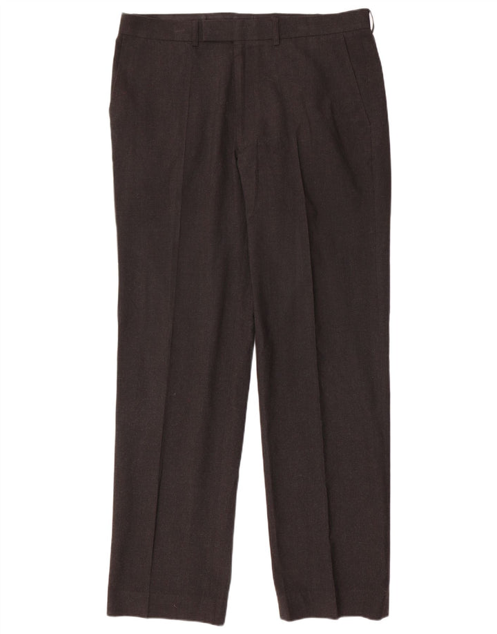 Marks & Spencer Straight Suit Bukser til mænd W36 L33 Grå polyester